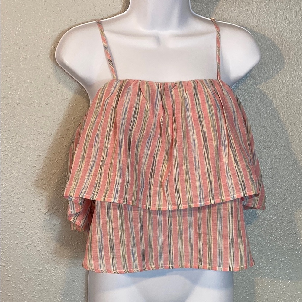 Plum Pretty Sugar Pink and White Camisole Top